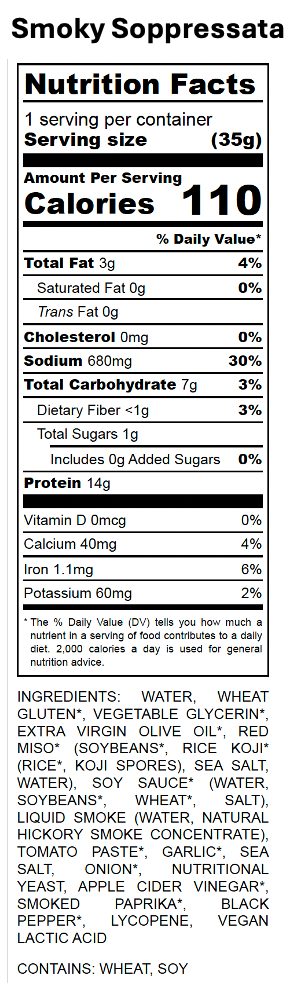 Ingredient list for New! Italian/Spanish Salami Stick 9-Pack